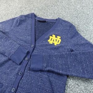 Notre Dame Fighting Irish Sweater Womens S Blue NCAA Under Armour Cardigan Top